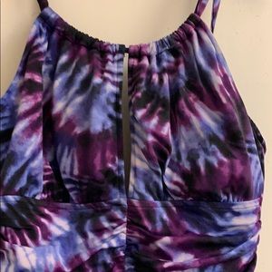 Swim suit purple and blue
